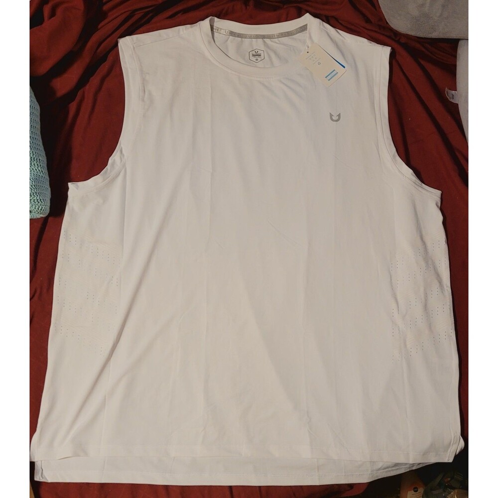 NWT Northyard White Men's 3X Moisture Wicking Vented Workout  Sleeveless Shirt